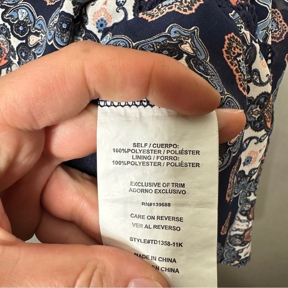 Taylor & sage lace up back floral boho mini dress - Picture 5 of 10